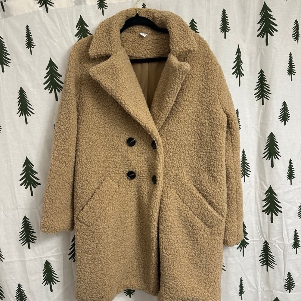 Cozy Tan Teddy Jacket for Women